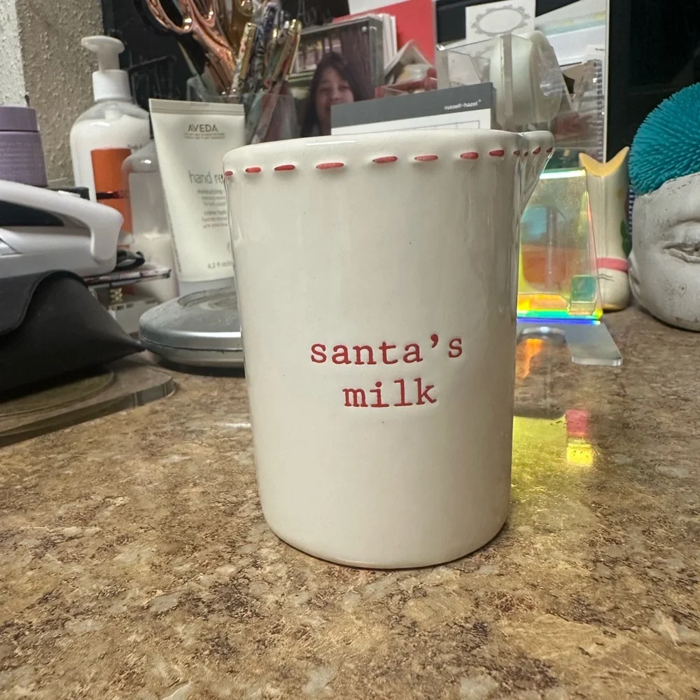 Mud Pie Dear Santa Milk Small Pitcher